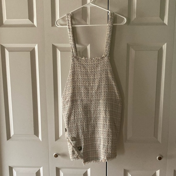Zara Dresses & Skirts - Zara TRF womens LG bib jumper dress pastel tweed